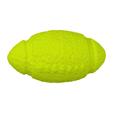 Mr.Kranch игрушка для собак Мяч-регби, неоново-желтый, 14 см