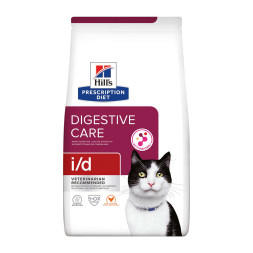 Hills Prescription Diet i/d сухой диетический корм для взрослых кошек при лечении заболеваний ЖКТ, с курицей - 400 г