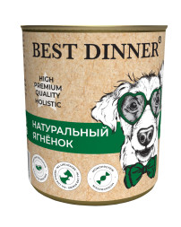 Best Dinner High Premium консервы для собак с натуральным ягненком - 340 г х 12 шт