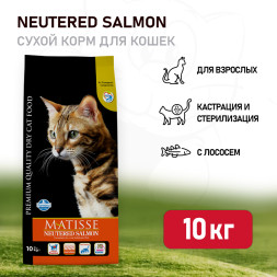 Farmina Matisse Neutered Salmon сухой корм для взрослых стерилизованных кошек с лососем - 10 кг