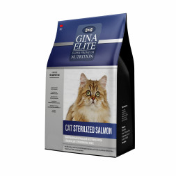 Gina Elite Cat Sterilized Salmon сухой корм для взрослых стерилизованных кошек с лососем - 1 кг