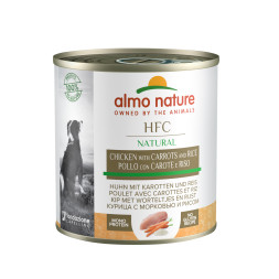 Almo Nature HFC Natural Chicken with Carrots and Rice консервы для взрослых собак, курица с морковью и рисом по-домашнему - 280 г х 12 шт