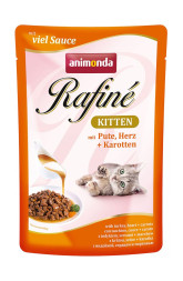 Animonda Rafine Soupe Kitten влажный корм для котят с индейкой, сердцем и морковью - 100 г (24 шт в уп)