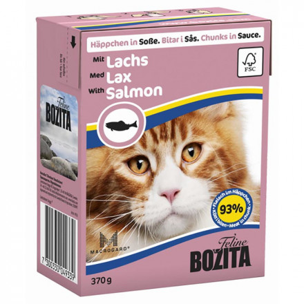 Bozita кусочки в соусе со вкусом лосося для кошек - 370 г