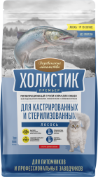 Деревенские лакомства Холистик Премьер сухой корм для взрослых стерилизованных кошек, с лососем - 10 кг