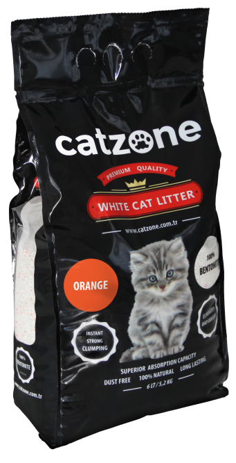 Catzone Orange комкующийся наполнитель для кошачьего туалета с ароматом цитруса - 10 кг