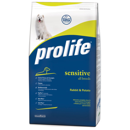 Prolife Dog Adult Sensitive сухой корм для гиперчувствительных собак с кроликом и картофелем - 800 г