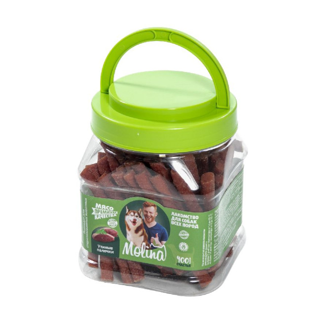 Molina лакомство для собак Утиные палочки - 400 г