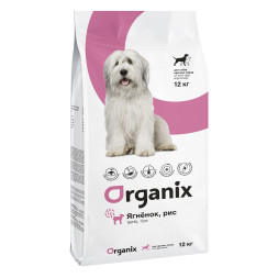 Organix сухой корм для собак крупных пород с ягненком и рисом - 12 кг