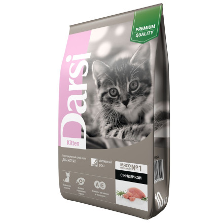 Darsi Kitten сухой корм для котят с индейкой - 10 кг