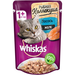 Whiskas Meaty влажный корм для кошек Мясная коллекция с лососем в паучах - 85 г