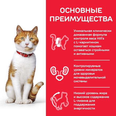 Сухой корм Hills Science Plan для молодых стерилизованных кошек и кастрированных котов, с курицей - 1,5 кг