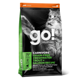 GO! Carnivore GF сухой беззерновой корм для котят и кошек для чувствительного пищеварения с форелью и лососем - 7,26 кг