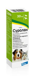 Суролан суспензия для лечения отитов и поражений кожи бактериальной, грибковой и паразитарной этиологии у собак и кошек - 30 мл