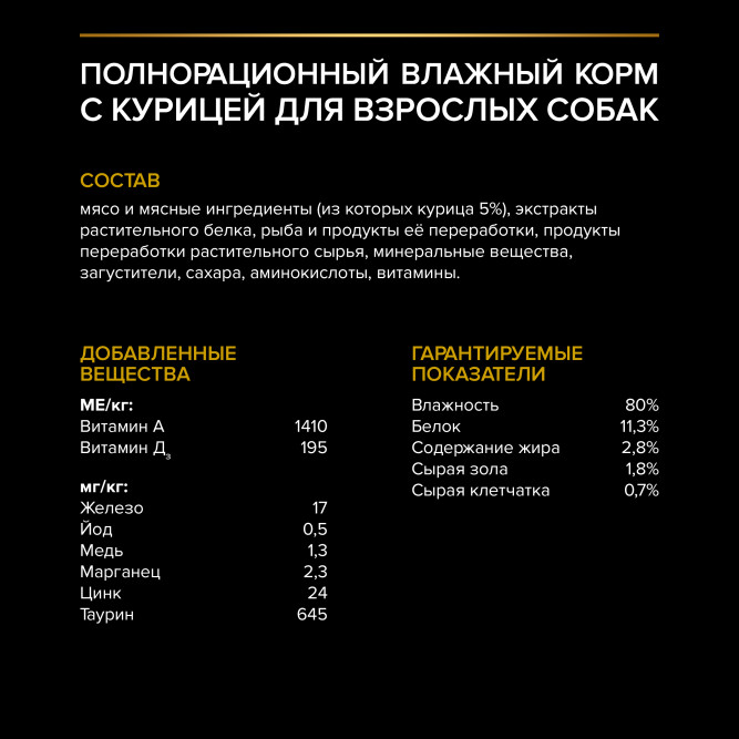 Pro Plan Adult влажный корм для взрослых собак мелких и карликовых пород, склонных к набору веса, с курицей в соусе - 85 г х 26 шт