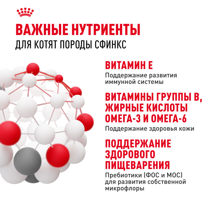 Royal Canin Sphynx Kitten сухой корм для котят пород Сфинкс до 12 месяцев - 400 гр