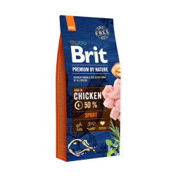 Brit Premium By Nature Sport сухой корм для активных собак с курицей - 15 кг