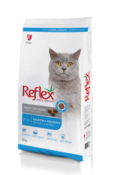 Reflex Adult Cat Food Salmon and Anchovy сухой корм для кошек, с лососем и анчоусами - 15 кг