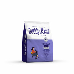 Buddy&amp;Sol Premium Sterilized сухой корм для взрослых стерилизованных кошек с индейкой - 400 г