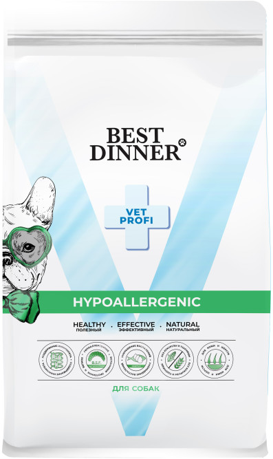 Best Dinner Vet Profi Hypoallergenic сухой корм для собак при пищевой аллергии и непереносимости - 12 кг
