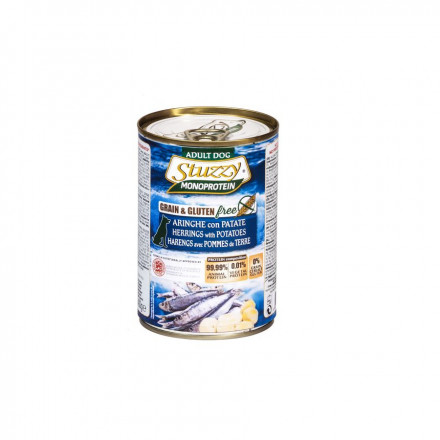Stuzzy Monoprotein влажный корм для собак с сельдью и картофелем в консервах - 400 г х 6 шт
