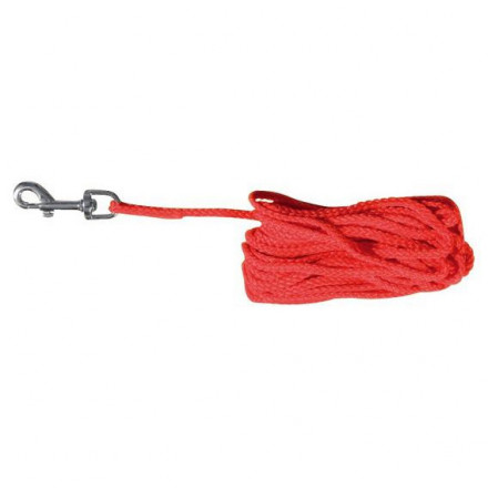 Поводок Trixie для собак тросовый 10 м/ф5 мм нейлоновый красный