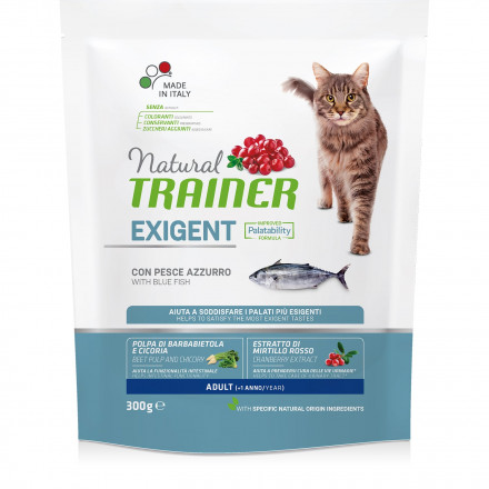 Trainer Natural Cat Exigent Adult сухой корм для привередливых кошек с океанической рыбой - 300 г