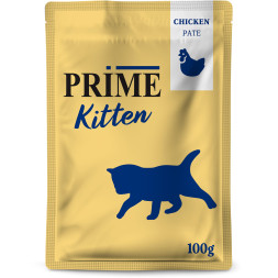 PRIME паштет для котят с курицей, в паучах - 100 г х 24 шт