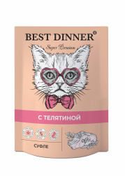 Best Dinner паучи для кошек суфле с телятиной - 85 г х 24 шт