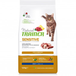 Trainer Natural Cat Sensitive Adult сухой корм для взрослых кошек с чувствительным пищеварением и аллергией с уткой - 1,5 кг
