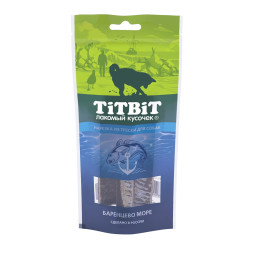 TiTBiT лакомство для собак нарезка из трески - 75 г