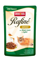 Animonda Rafine Soupe Adult влажный корм для взрослых кошек с говядиной, мясом гуся и яблоком - 100 г (24 шт в уп)