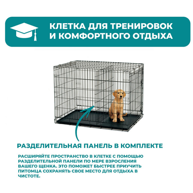 MidWest клетка iCrate 91х58х64h см 2 двери черная