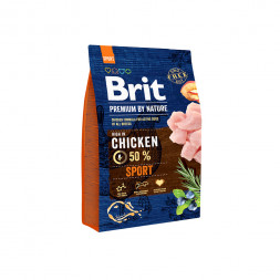 Brit Premium By Nature Sport сухой корм для активных собак с курицей - 3 кг