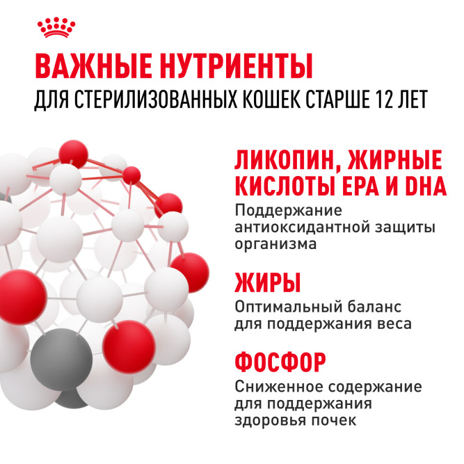 Royal Canin Ageing Sterilised 12+ сухой корм для стерилизованных стареющих кошек старше 12 лет - 400 г