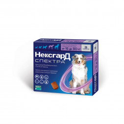 НексгарД Спектра L жевательная таблетка от клещей, гельминтов и блох для собак весом от 15 до 30 кг