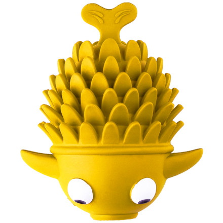 Mr.Kranch игрушка для собак Рыба-ёрш с ароматом сливок, желтая, 12 см