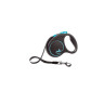 Изображение товара Flexi Black Design tape S поводок-рулетка для собак, голубая 5 м, до 15 кг