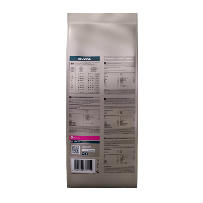 All Dogs сухой корм для взрослых активных собак всех пород - 20 кг