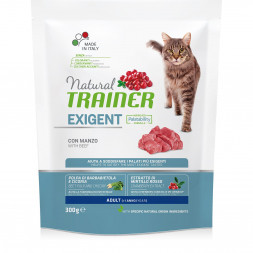 Trainer Natural Cat Exigent Adult сухой корм для привередливых кошек с говядиной - 300 г