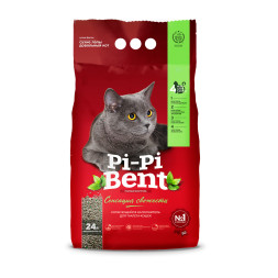 Pi-Pi Bent Сенсация свежести наполнитель комкующийся бентонитовый для туалета кошек - 24 л (10 кг)