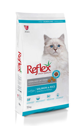 Reflex Sterilised Cat Food Salmon and Rice сухой корм для стерилизованных кошек, с лососем и рисом - 15 кг