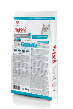 Reflex Sterilised Cat Food Salmon and Rice сухой корм для стерилизованных кошек, с лососем и рисом - 15 кг