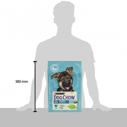 Сухой корм Purina Dog Chow Puppy Large Breed для щенков крупных пород до 2 лет с индейкой - 2,5 кг