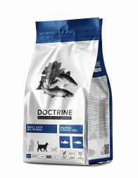 Doctrine сухой беззерновой корм для взрослых кошек с лососем и белой рыбой - 800 г