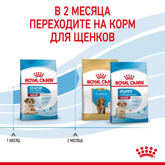 Royal Canin Medium Starter Mother Babydog для щенков средних размеров до 2-месяцев и сук в последней трети беременности и во время лактации - 4 кг