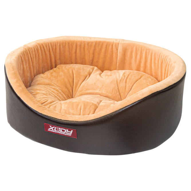 XODY лежанка Премиум №2 экокожа, 49х38х16 см, черная