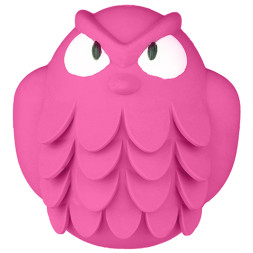 Mr.Kranch игрушка для собак Сова с ароматом бекона, розовая, 13 см