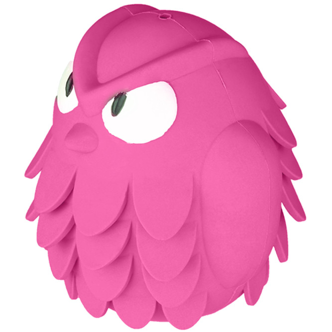 Mr.Kranch игрушка для собак Сова с ароматом бекона, розовая, 13 см