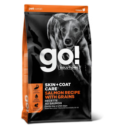 GO! Skin + Coat Salmon сухой корм для щенков и собак со свежим лососем и овсянкой - 1,59 кг